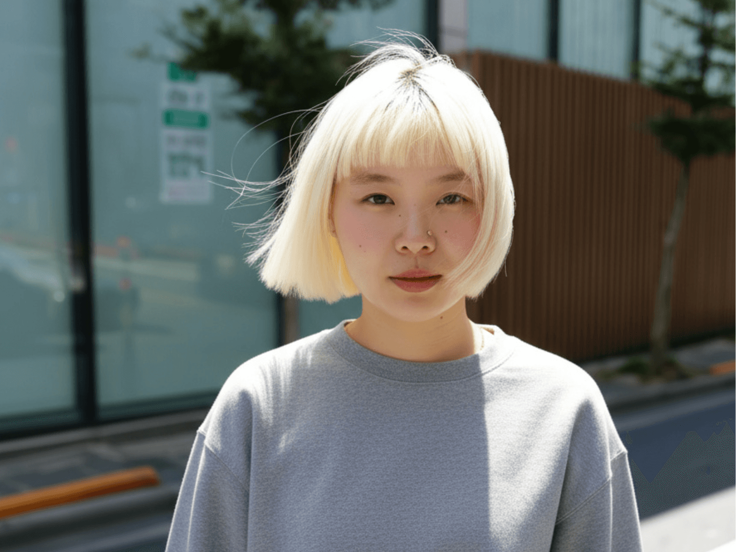 街で見かけた系ブロンド女子